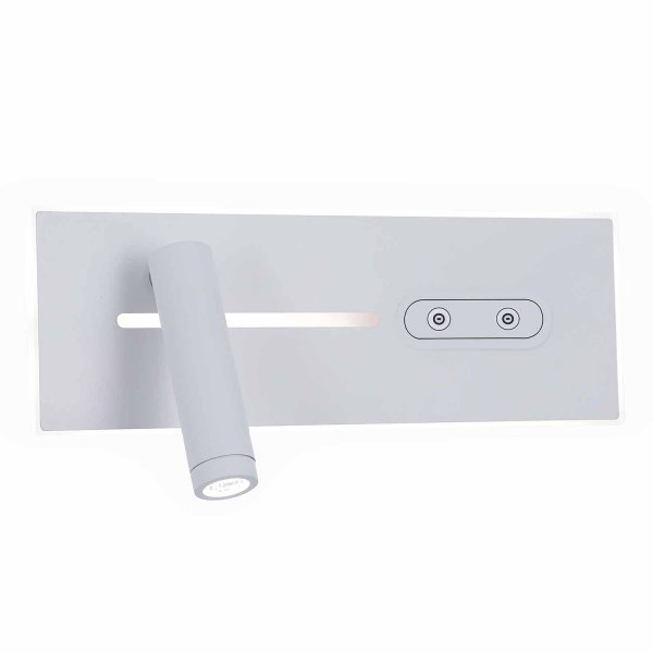 Applique LED Gali blanche 27,5 cm, applique murale avec éclairage LED intégré 2